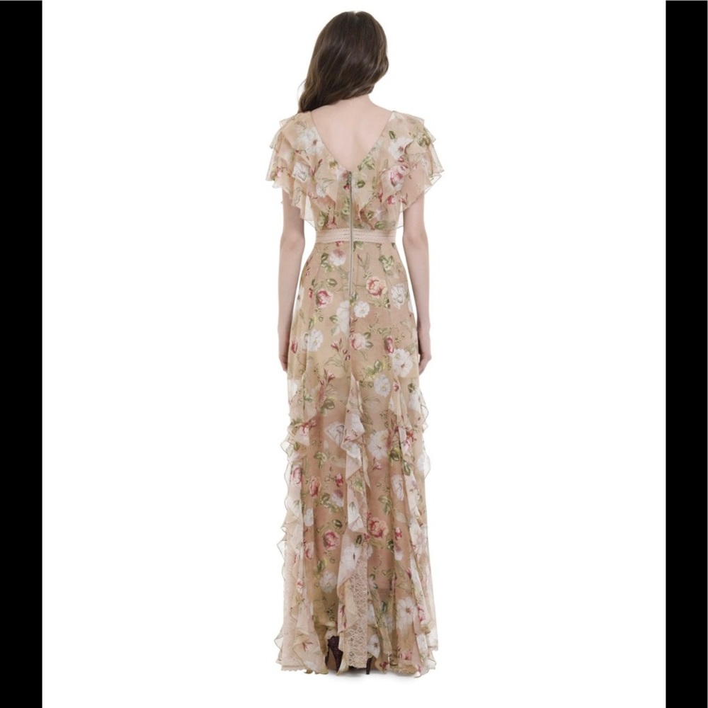 Alice and Olivia floral ruffle formal dress 0 - Picture 3 of 12